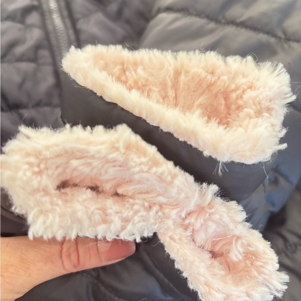 Sz Large 14/16 Northface Reversible Mossbud Swirl Fleece Jacket / Coat- Girls' - Picture 3 of 6